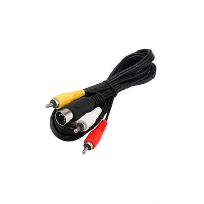 Image de CHILDMORY Câble TV Composite audio vidéo av 1.8m / 6ft compatible avec Genesis 1 Mega Drive mk1601 première version 16 bits