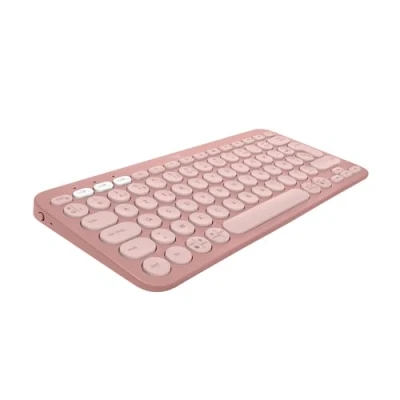 Image de Logitech Pebble Keys 2 K380s clavier sans fil Bluetooth multidispositif, raccourcis personnalisables, fin et portable, Easy Switch pour Windows, macOS, iPadOS, Android, ChromeOS, FR AZERTY, Rose