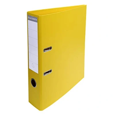 Image de Exacompta Réf. 53749E 1 classeur à levier A4 Prem&#039;Touch Dos de 70 mm Mécanique 75 Dimensions extérieures : 32 x 29 7 cm Format classer Coloris Jaune