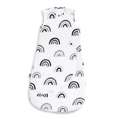 Image de Snuz Pouch Gigoteuse pour bébé, 2.5 Tog Design Arc en ciel Mono Coton doux 100% avec fermeture éclair faciliter le changement de couche 0 6M