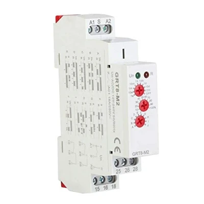 Image de KSTE Multifonctions GRT8 M2 Délai relais avec 10 fonctions rail DIN AC/DC 12V 240V