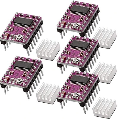 Image de AZDelivery 5X DRV8825 Module Pilote de Moteur Pas avec dissipateur Thermique, pour Ramps 1.4, CNC Shield, Imprimante 3D Prusa Mendel Compatible Arduino et Raspberry Pi y Compris Un eBook