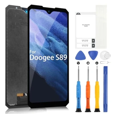 Image de Écran LCD pour Doogee S89 / PRO, PRO Display Touch Screen Digitizer Remplacement Assembly avec réparation Kit, Noir 6.3 &quot;)