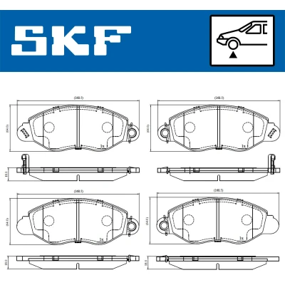 Image de SKF VKBP 80300 A Jeu de plaquettes frein avec indicateur d&#039;usure FORD: Transit Mk5 Minibus