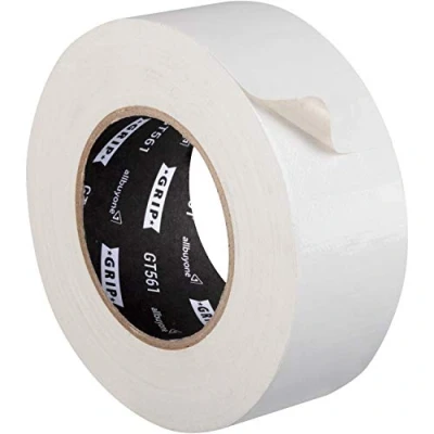Image de GRIP Eventbasics Gaffa Tape GT 561 Ruban adhésif, blanc, 50 mm x m, renforcé de tissu, polyvalent, avec une forte adhérence