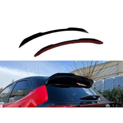 Image de Becquet de toit (Spoiler Cap) compatible avec Toyota Yaris (P21) 2020 incl. GR Sport (ABS Noir Luisant), Non peint