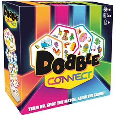 Image de Asmodee Dobble Connecter Jeu de Cartes à réaction Rapide 8 Ans et Plus 2 Joueurs 20 Minutes Temps