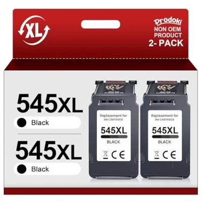 Image de Prodoki PG 545XL 545 XL Noir Cartouche d&#039;encre Remplacement pour Pixma MX495 TS3150 TS3350 TS3151 TS3351 MG2550S MG2555S MG3050 MG2950 MG3051 MG2450 MG2500 TR4550 TR4551