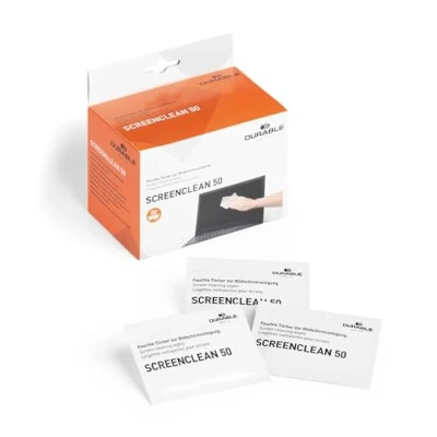 Image de Durable Screenclean Boite de 50 Lingettes Individuelles pour Multi Surfaces