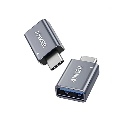 Image de Anker Lot de 2 adaptateurs USB C vers 3.0 femelle pour MacBook Pro 2020, iPad Samsung Notebook 9, Dell XPS et autres appareils type