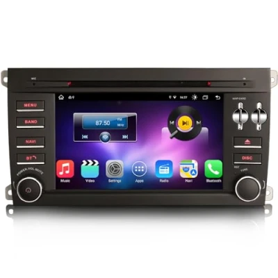 Image de Erisin 8 Cœurs 4GO+64GO Android 13 Autoradio Stéréo pour Porsche Cayenne GPS Navi Bluetooth CarPlay sans Fil Auto Dab+ DVD DSP WiFi RDS USB OPS
