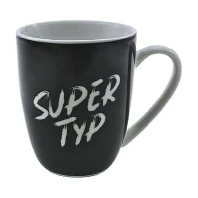 Image de Dekohelden24 Mug en porcelaine motif Supertyp. Dimensions H x Ø 9,8 8,2 cm. Contenance 250 ml. Passe au lave vaisselle.