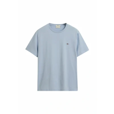 Image de GANT REG Shield SS Tshirt basique, Homme, Taille: Large, Fresh blue