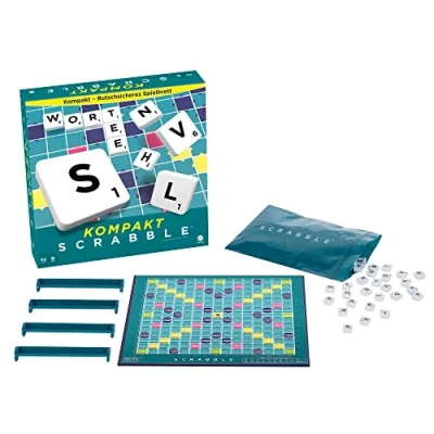 Image de Scrabble Voyage, Jeu de Société et Lettres, version allemande, CJT13
