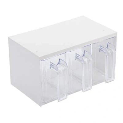Image de Westmark Unité de Distribution, 3 Distributeurs, Capacité : env. 1 L, Plastique, Roma, Transparent/Blanc, 73052260