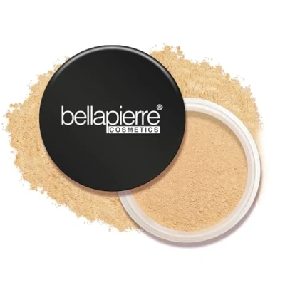 Image de Bellapierre Loose Mineral Foundation Fond de teint minéral en poudre libre Couvrance Totale SPF 15 Vegan &amp; Cruelty Free Hypoallergénique 9 Grammes Cinnamon