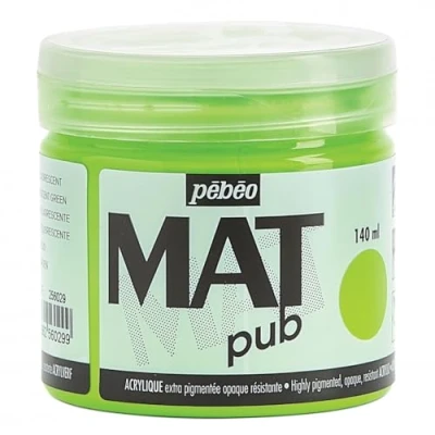 Image de Pébéo Mat Pub Peinture Acrylique Extra Fine et Mate Vert fluorescent 140ml