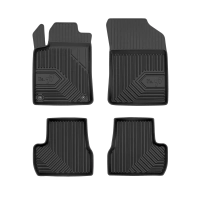 Image de FROGUM No. 77 77425699 Ensemble de tapis sol Caoutchouc avant et arrière 4 noir Sur mesure CITROËN: C3 II