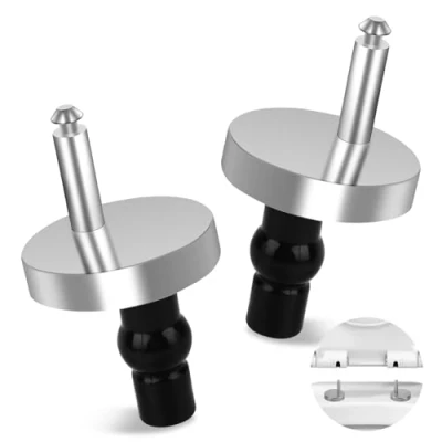 Image de TENDFOX 2 Pièces Kit de Fixation Abattant WC, Charniere WC Fixations Cuvette Charnière Siège Toilette avec Vis Convient à la Plupart des Toilettes,