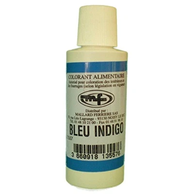 Image de Colorant liquide alimentaire flacon 100 ml avec compte gouttes (bleu indigo)