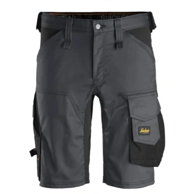 Image de Snickers Workwear Mixte AllroundWork Short Élastique Gris Acier Noir Taille 50, Non Applicable, M EU