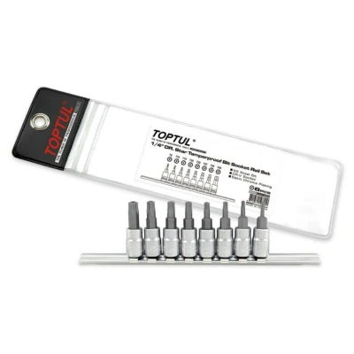 Image de TOPTUL GAAG0809 Jeu de douilles Torx Acier chrome vanadium 1/4 à tête carrée