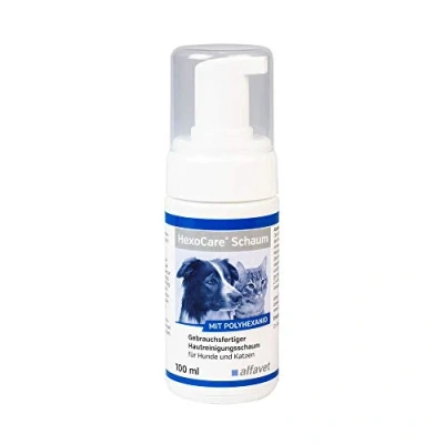 Image de alfavet hexocare mousse, 100 ml Mousse nettoyante pour la Peau prête à l&#039;emploi Chiens et Chats