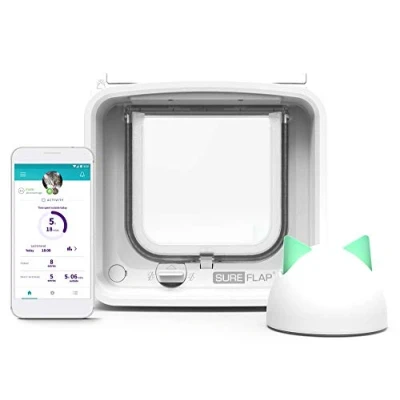 Image de Sure PetCare Chatière à Puce électronique Connect SureFlap avec Hub, Technologie DualScan, Compatible médaillon d&#039;identification par radiofréquence et Puce, contrôle Application