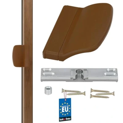 Image de KOTARBAU Loqueteau de porte balcon pratique 6. couleurs différentes Sûre pour fumer et terrasses Poignée universelle (marron)