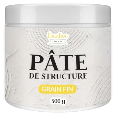 Image de Creative Deco Modeling Paste Pâte de Structure Grain Fin 500g à Relief pour Peinture Acrylique Modelling Texturée Pate Modelage Effet 3D et Texture Art