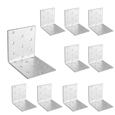 Image de OMIDEAS 10 x Equerre d&#039;assemblage (60 60 2) de Fixation Angle Droit Support en forme L, Équerre 90 Degrés Acier, Coin