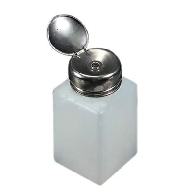 Image de Bluelans. Distributeur à pompe d&#039;acétone et de dissolvant pour vernis ongles. Flacon 200 mL vide