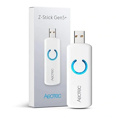 Image de AEOTEC ZW090 C(Plus Version) Z Stick Gen5 Plus, Wave Plus USB pour créer Une passerelle Wave, contrôleur Zwave Hub Pro 2020 SmartStart et S2, Compatible avec SmartThings, HomeSeer, Blanc
