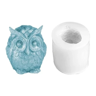Image de Ideen mit Herz Moule en silicone forme de chouette Taille la figurine : 4,8 cm x 3,7 4