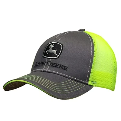 Image de John Deere Charcoal with Neon Yellow Mesh Backing Snapback Hat 13080411CH00