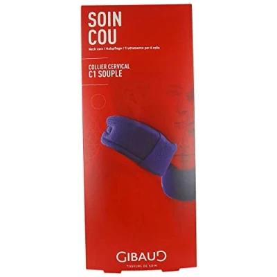Image de Gibaud Collier Cervical C1 Souple Bleu Marine Taille 2