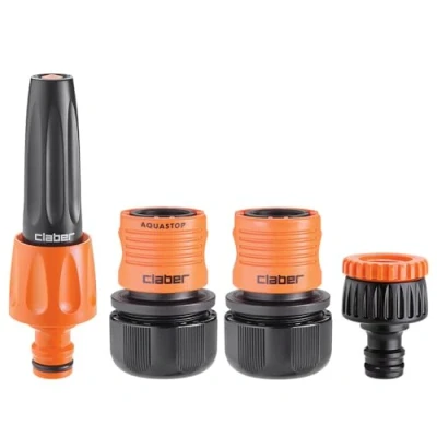 Image de Claber Starter Kit Ø 19 mm, Lance et raccords automatiques pour Tuyau d&#039;arrosage