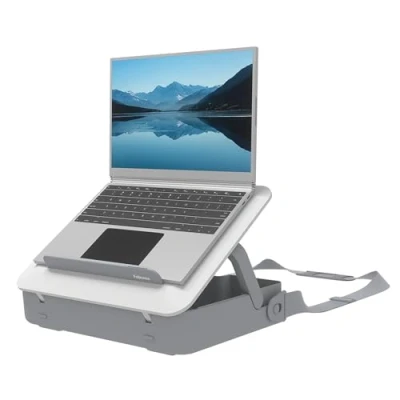 Image de Fellowes Boîte de Rangement Ergonomique Breyta Design 2 en 1 avec 5 ajustements Hauteur Idéal pour Le Travail Hybride 100%