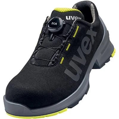 Image de UVEX Mixte Low Shoe 65668 S2 Size 41 PU Sole W11 Chaussure de Protection Incendie et sécurité, Schwarz Lime