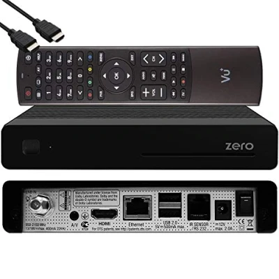 Image de VU+ Zero HW Version 2 1x DVB S2 Full HD Tuner E2 Linux récepteur, Youtube, récepteur Satellite avec Fonction d&#039;enregistrement, Lecteur de Cartes, multimédia, USB, câble HDMI EasyMouse, Noir
