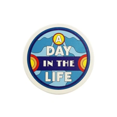 Image de Half Moon Bay Dessous de Verre en grès Multicolore « A Day in The Life » Beatles 10,2 cm