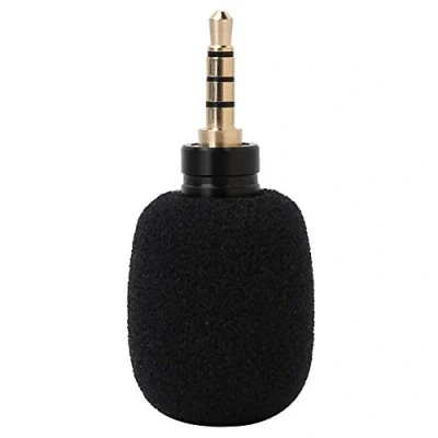 Image de Oumij Microphone Mini EY 630A Portable Prise Jack 3,5 mm d&#039;enregistrement à Condensateur pour Téléphone Mobile Intelligent(Quadrupole Mono)