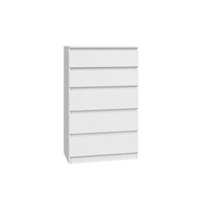 Image de CDF Commode Malwa M5 Couleur : Blanc Armoire pour Documents, Petits Objets Idéal Salon, Chambre à Coucher, d&#039;enfant, et Bureau 5 tiroirs spacieux