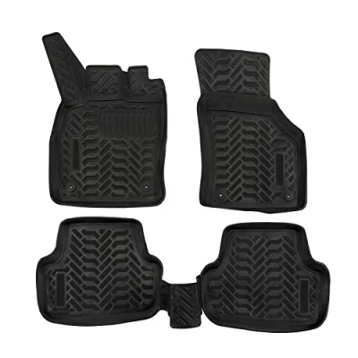 Image de J&amp;j automotive tapis de sol en caoutchouc 3d exclusive pour volkswagen golf 7 2012 2019