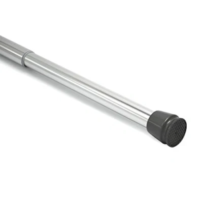 Image de Levivo tringle à rideaux, peut également être utilisée comme barre de douche ou vêtements, longueur variable en rallongeant simplement tige télescopique, aluminium chromé, 70 120 cm, Chromé