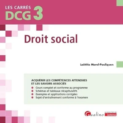 Image de DCG 3 Droit social: Cours et applications corrigées