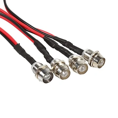 Image de EBTOOLS pour boat dash 4 Témoins Lumineux de Tableau Bord Panneau LED 12v 8mm des Voitures, Bateaux, Camions, Van(Blanc)