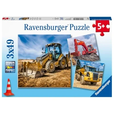 Image de RAVENSBURGER Construction Machines at Work Puzzle, 3x49pcs.