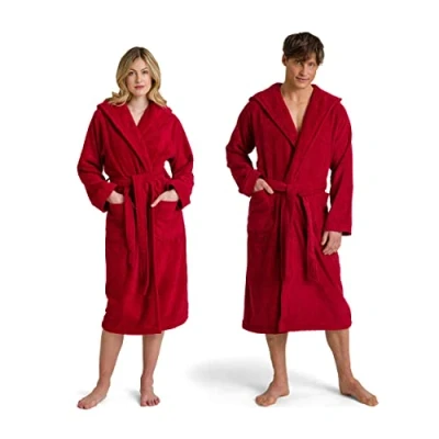 Image de möve Superwuschel Peignoir à Capuche, Coton, Ruby, S