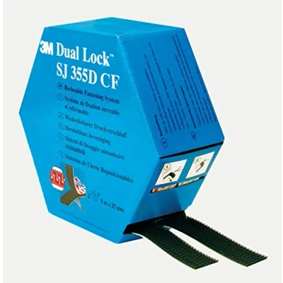 Image de 3M Dual Lock Système de fixation amovible SJ355D CF, MINI Ref 345184518, Noir, 25 mm x 5 m